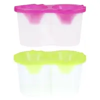 Стакан - непроливайка для рисования двойной Calligrata &laquo;Фонарики&raquo;, 150 мл &times;2, неоновый МИКС