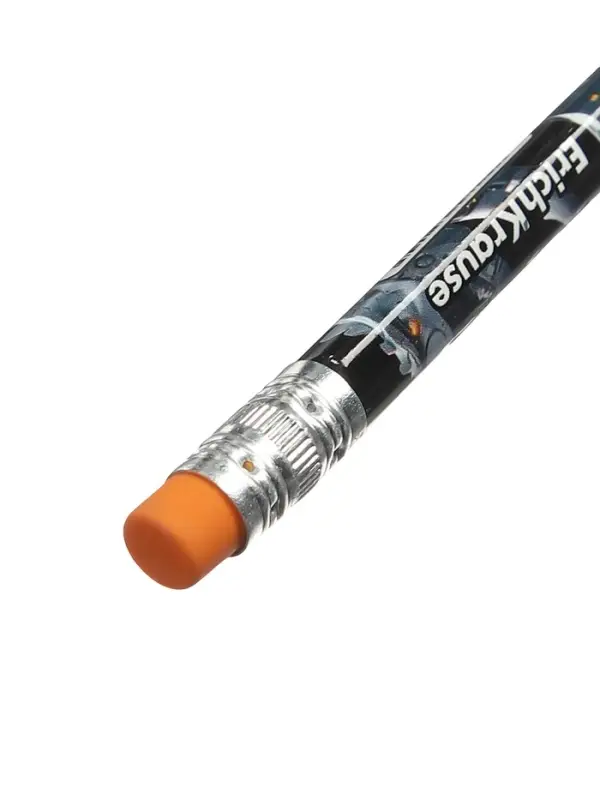 Карандаш чернографитный ErichKrause Techno Dino, трехгранный, с ластиком HB, в тубусе, МИКС