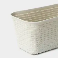 Ящик для цветов балконный &laquo;Ротанг&raquo;, 38.5 см, белый