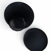 Кашпо для цветов &laquo;Ротанг&raquo;, 6.1 л, d=25.5 см, h=18.9 см, пластиковое, с поддоном, серое