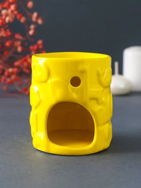 Аромалампа для эфирных масел &laquo;Зверята&raquo;, керамика, жёлтая, 6.7&times;6.7&times;7.5 см