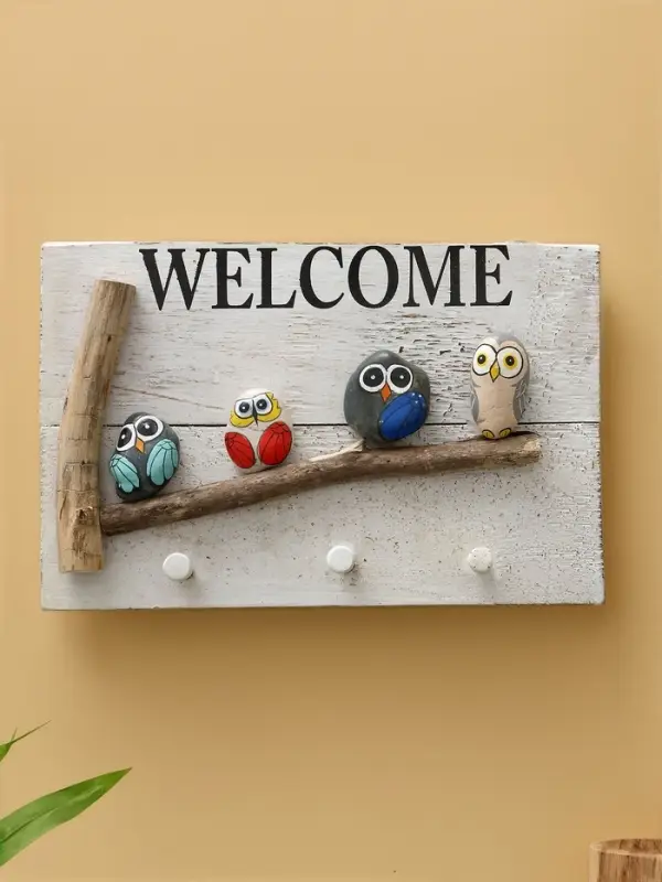 Вешалка WELCOME, 31×6.5×21 см, дерево албезия Вешалка WELCOME, 31×6.5×21 см, дерево албезия