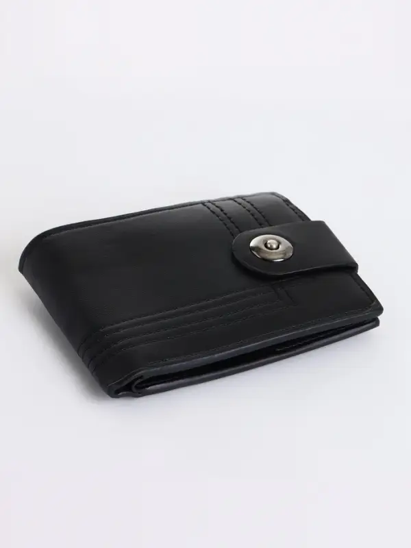 Портмоне мужское на магните, чёрное