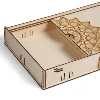 Коробка для набора барбекю, 74&times;23&times;5 см, деревянная, прямоугольная
