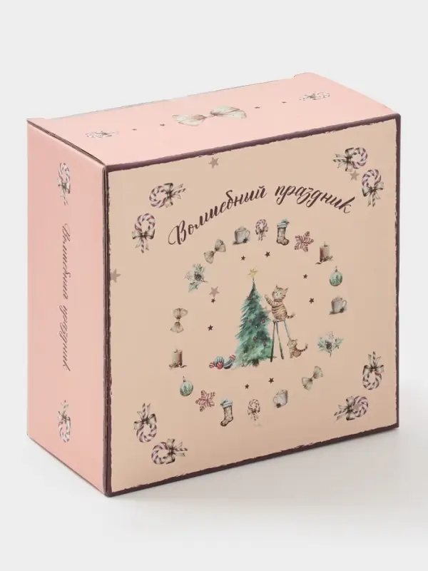 Чайная пара новогодняя «Волшебный праздник», 2 предмета: чашка 210 мл, блюдце d=15 см, фарфор, белая Чайная пара новогодняя «Волшебный праздник», 2 предмета: чашка 210 мл, блюдце d=15 см, фарфор, белая