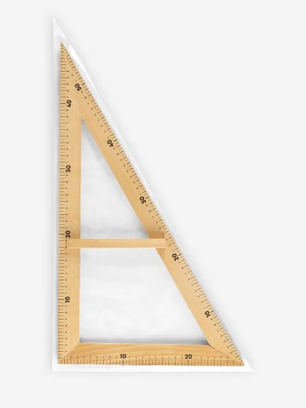Линейка портновская &laquo;Угольник&raquo;, 50&times;32.5 см, дерево