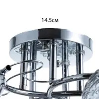 Светильник потолочный BayerLux &laquo;Эрион&raquo;, люстра 5хЕ27, 40 Вт, хром, 56&times;56&times;22 см