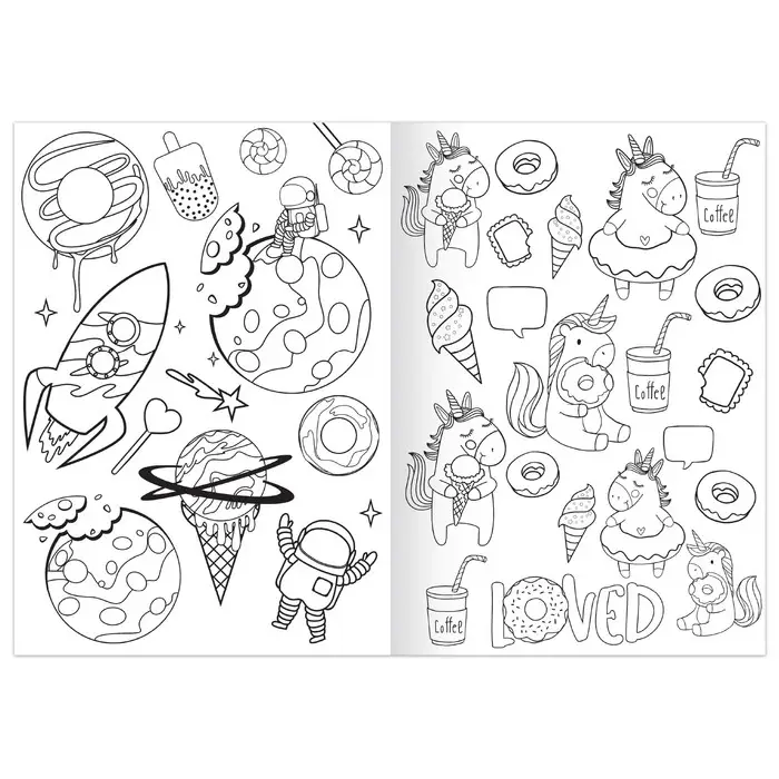 Раскраска «Планета сладостей», 12 стр., А5