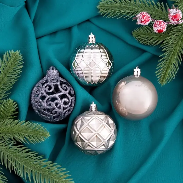 Ёлочные игрушки &laquo;Винтажный узор&raquo;, шары новогодние, d=6 см, набор 16 шт., МИКС