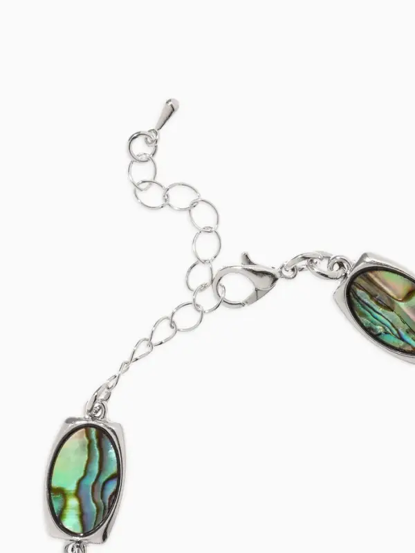 Браслет цепочка &laquo;Галиотис. Овал&raquo;, L=17 см, + удлинитель 5 см, цвет серебро, разноцветный