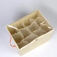 Органайзер для обуви,12 ячеек, 43&times;30&times;30 см, полиэстер, ПВХ, молочный