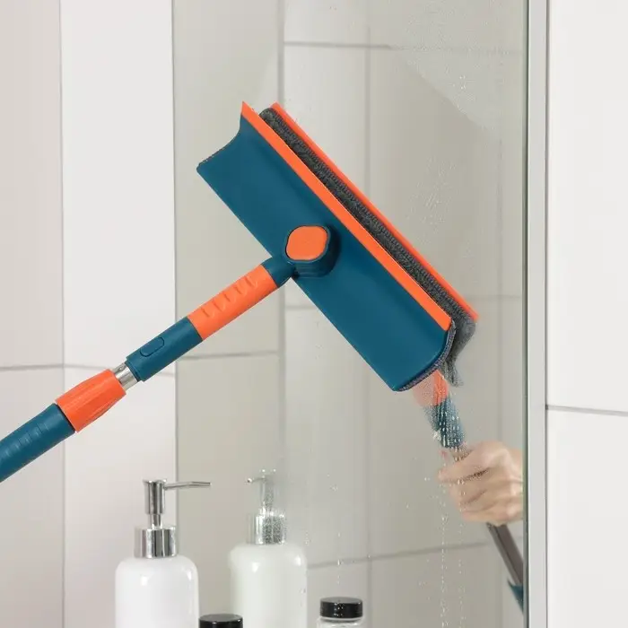 Щётка для окон, телескопическая ручка 68 (102) см, насадка из микрофибры 28&times;7 см