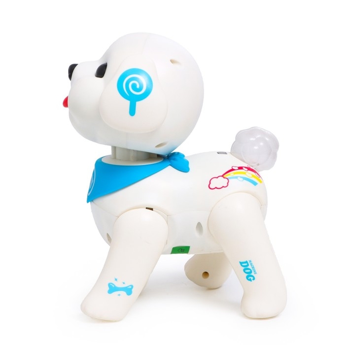 Робот собака «Мой дружок» IQ BOT, на пульте управления, интерактивный: реагирует на хлопки, на батарейках, на русском языке
