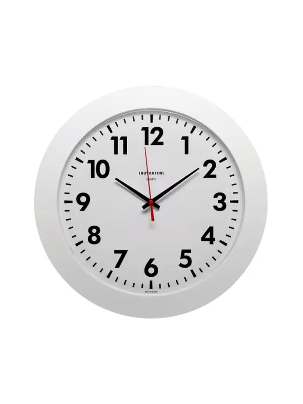 Часы настенные, серия: Классика, плавный ход, d=30 см, белый обод
