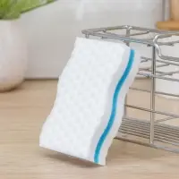 Губка меламиновая для удаления пятен, с поролоновым слоем, 10×6×2.5 см, МИКС
