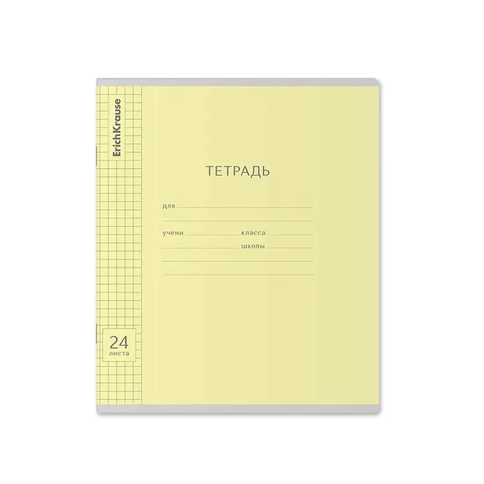 Тетрадь 24 листа в клетку, ErichKrause «Классика Visio», обложка мелованный картон, МИКС