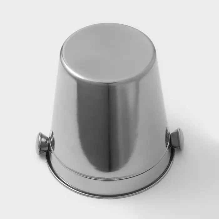 Ведро для льда Доляна, 4.5 л, 20.5&times;20.5 см, нержавеющая сталь, хромированное