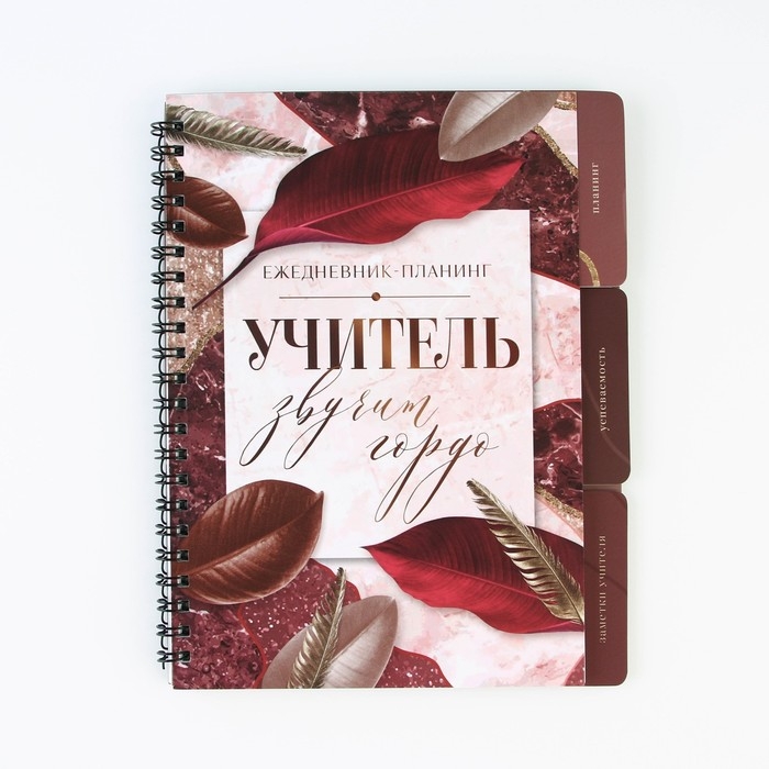 Планинг-ежедневник на спирали с разделителями «Учителю: Учитель звучит гордо», А5, 45 листов
