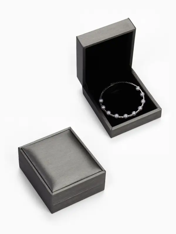 Футляр под набор украшений &laquo;Квадро классический&raquo;, 7.4&times;8.5 см, серый