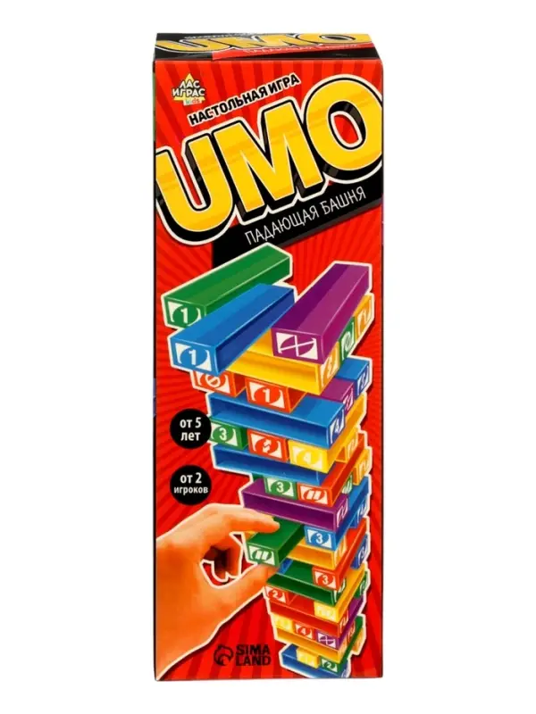 Настольная игра &laquo;Падающая башня UMO&raquo;, от 2 игроков, 5+
