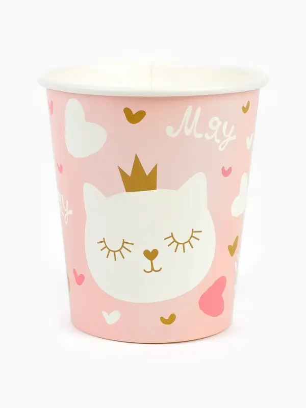 Стаканы (250 мл) Котенок Принцесса, 6 шт.