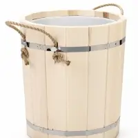 Ведро-запарник для бани и сауны, 20 л, деревянное, пластмассовая вставка