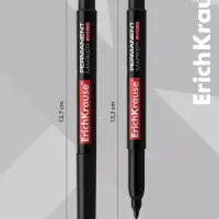 Маркер перманентный ErichKrause P-100, 0.5-1.2 мм, чернила на спиртовой основе светостойкие, водостойкие без ксилола, чёрный