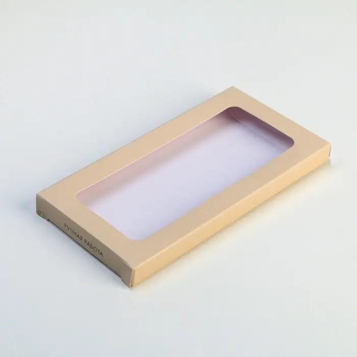 Коробка для шоколада, кондитерская упаковка, Hand made, с окном, 17.3 х 8.8 х 1.5 см Коробка для шоколада, кондитерская упаковка, Hand made, с окном, 17.3 х 8.8 х 1.5 см