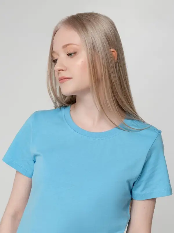 Футболка женская T-bolka Lady голубая, размер L Футболка женская T-bolka Lady голубая, размер L