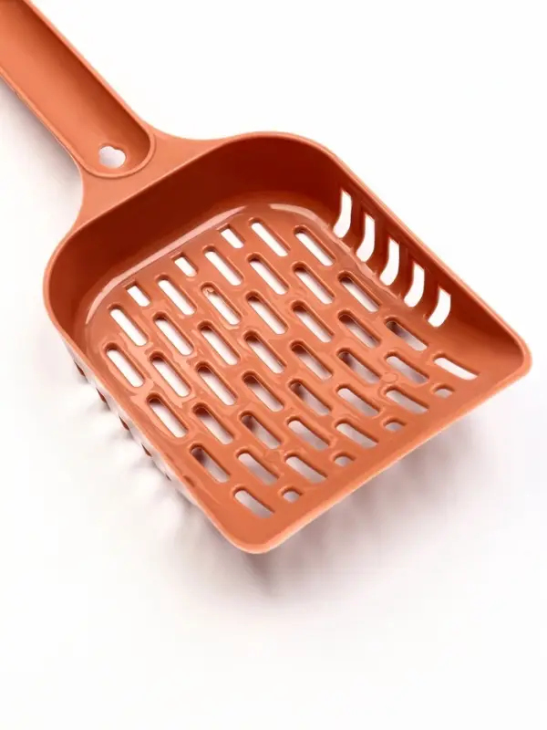 Совок для уборки кошачьего туалета, 23.5&times;10&times;3 см, пластик, цвет коралловый