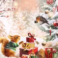 Пакет подарочный новогодний ламинированный, «Зверята ждут Новый Год » , 18×10×22.3 см Пакет подарочный новогодний ламинированный, «Зверята ждут Новый Год » , 18×10×22.3 см