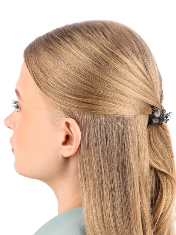 Крабик для волос &laquo;Ширли стиль&raquo;, бабочка, 2.5 см, чёрный