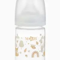 Бутылочка для кормления, широкое горло &Oslash;50 мм, +0мес., 180 мл, M&B