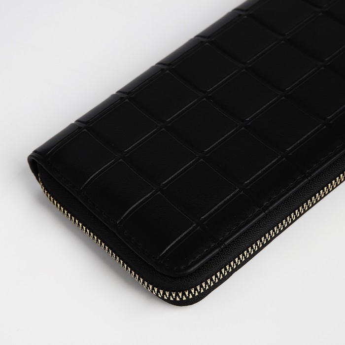 Кошелёк на молнии, цвет чёрный Кошелёк на молнии, цвет чёрный