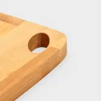 Доска разделочная, пропитана маслом, береза, 22,2х17х1,8/1,6 см