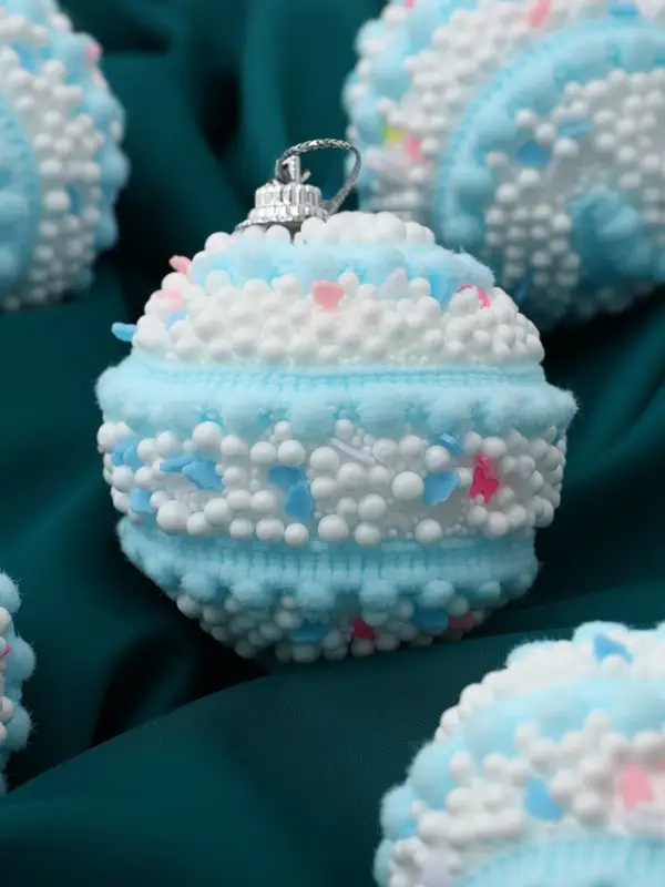 Набор шаров пластик d-6 см, 6 шт Набор шаров пластик d-6 см, 6 шт "Маттео" голубой