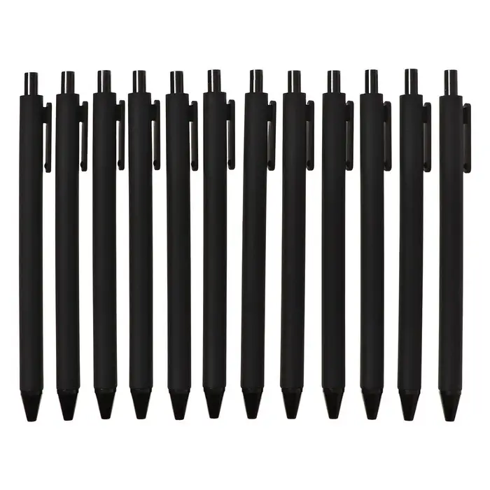 Ручка шариковая автоматическая Calligrata, 0,5мм, клип 2 х 8см, под ЛОГО, корпус матовый черный, стержень синий