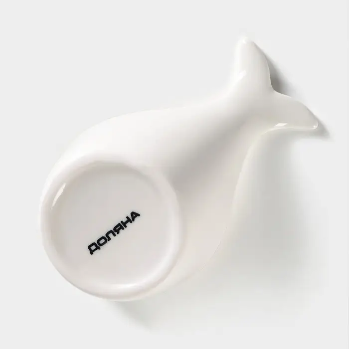 Соусник керамический Доляна «Кит», 10×6,5 см, цвет белый Соусник керамический Доляна «Кит», 10×6,5 см, цвет белый