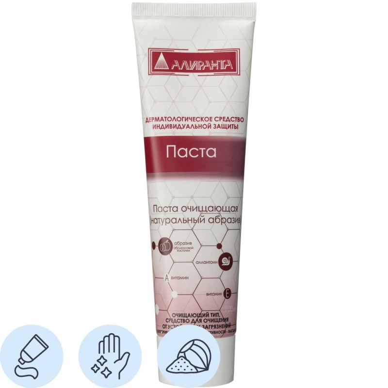 Паста очищающая натуральный абразив 100мл АЛИРАНТА 20001