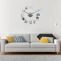 Часы настенные интерьерные &laquo;Время кофе&raquo;, для кухни, 3D, наклейка, d=120 см