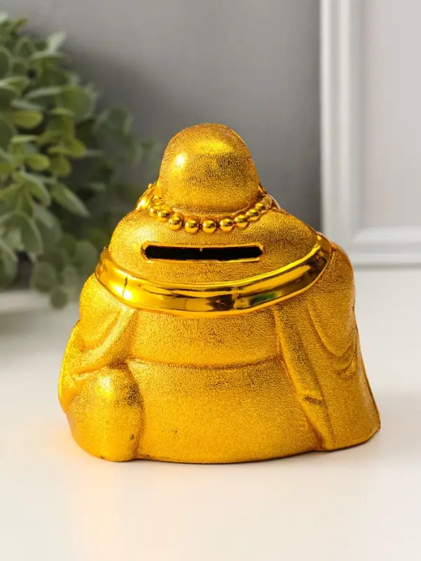 Копилка пластик "Золотой хотей" 12х10,5х12 см