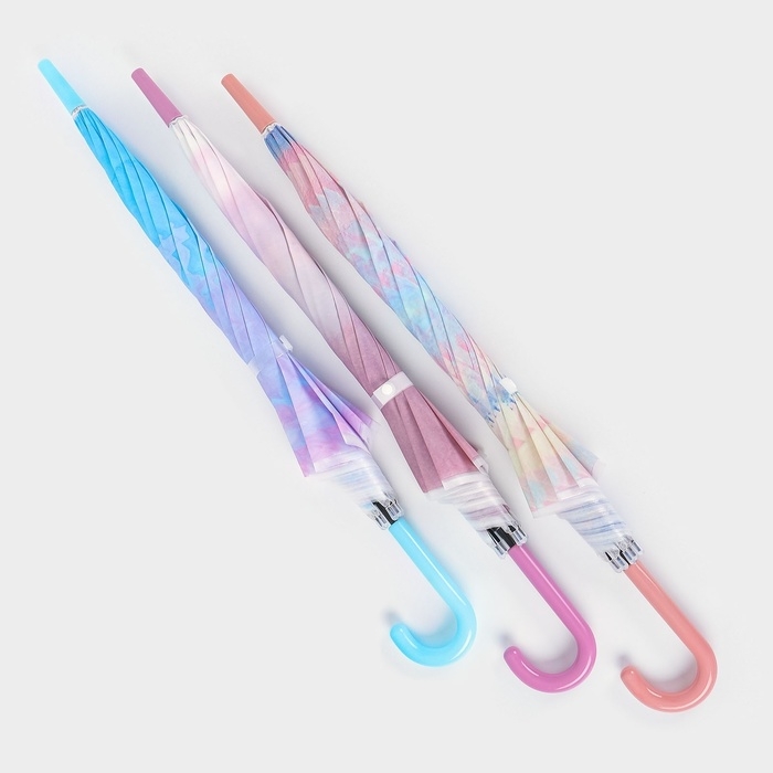 Зонт - трость полуавтоматический «Нежность», 8 спиц, R = 47/55 см, D = 110 см, цвет МИКС Зонт - трость полуавтоматический «Нежность», 8 спиц, R = 47/55 см, D = 110 см, цвет МИКС