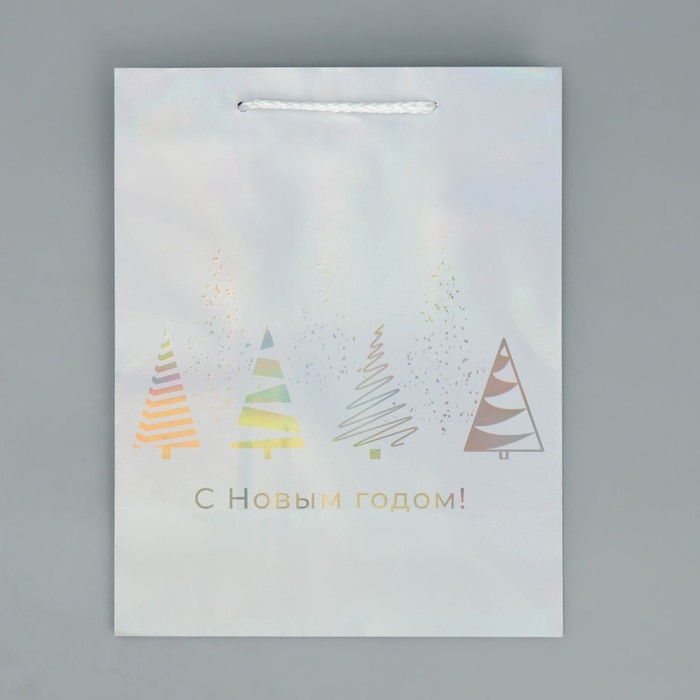 Пакет голографический «Сказочный лес», 18 х 23 х 10 см, Новый год Пакет голографический «Сказочный лес», 18 х 23 х 10 см, Новый год