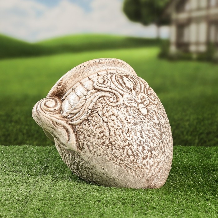 Фигурное кашпо  Фигурное кашпо "Камея" лежачее, 21х24см, микс