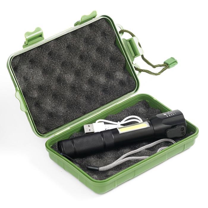 Фонарь ручной аккумуляторный, 7 Вт, 200 лм, Т6, zoom, 4 режима, USB, 16.5 х 6 см Фонарь ручной аккумуляторный, 7 Вт, 200 лм, Т6, zoom, 4 режима, USB, 16.5 х 6 см