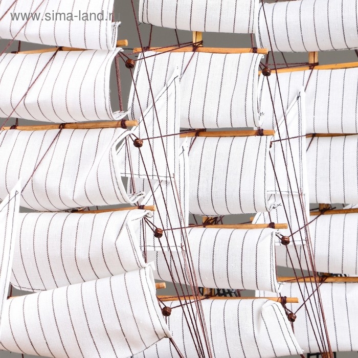 Корабль Корабль "Одиссея" с белыми парусами, зелено-коричневый корпус, 58*8*48см