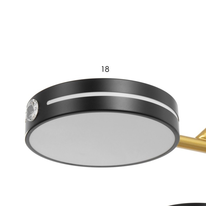 Люстра Люстра "Антеко" 4хLED 104Вт 3000-6000К черно-золотой 65х65х27 см BayerLux