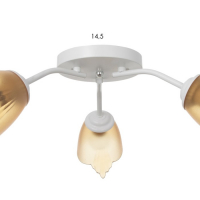 Люстра Оникс 3х15Вт E27 белый-коричневый 50х50х15см BayerLux