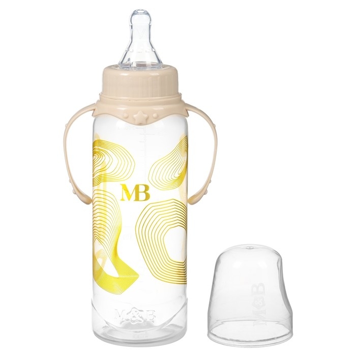 Бутылочка для кормления «M&B», 250 мл цилиндр, с ручками Бутылочка для кормления «M&B», 250 мл цилиндр, с ручками