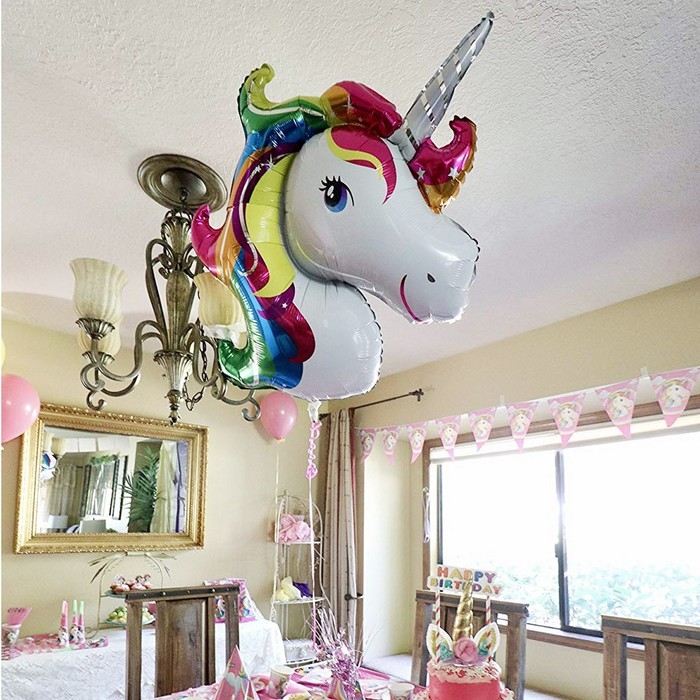 Шар фольгированный 47" &laquo;Единорог&raquo;, радуга